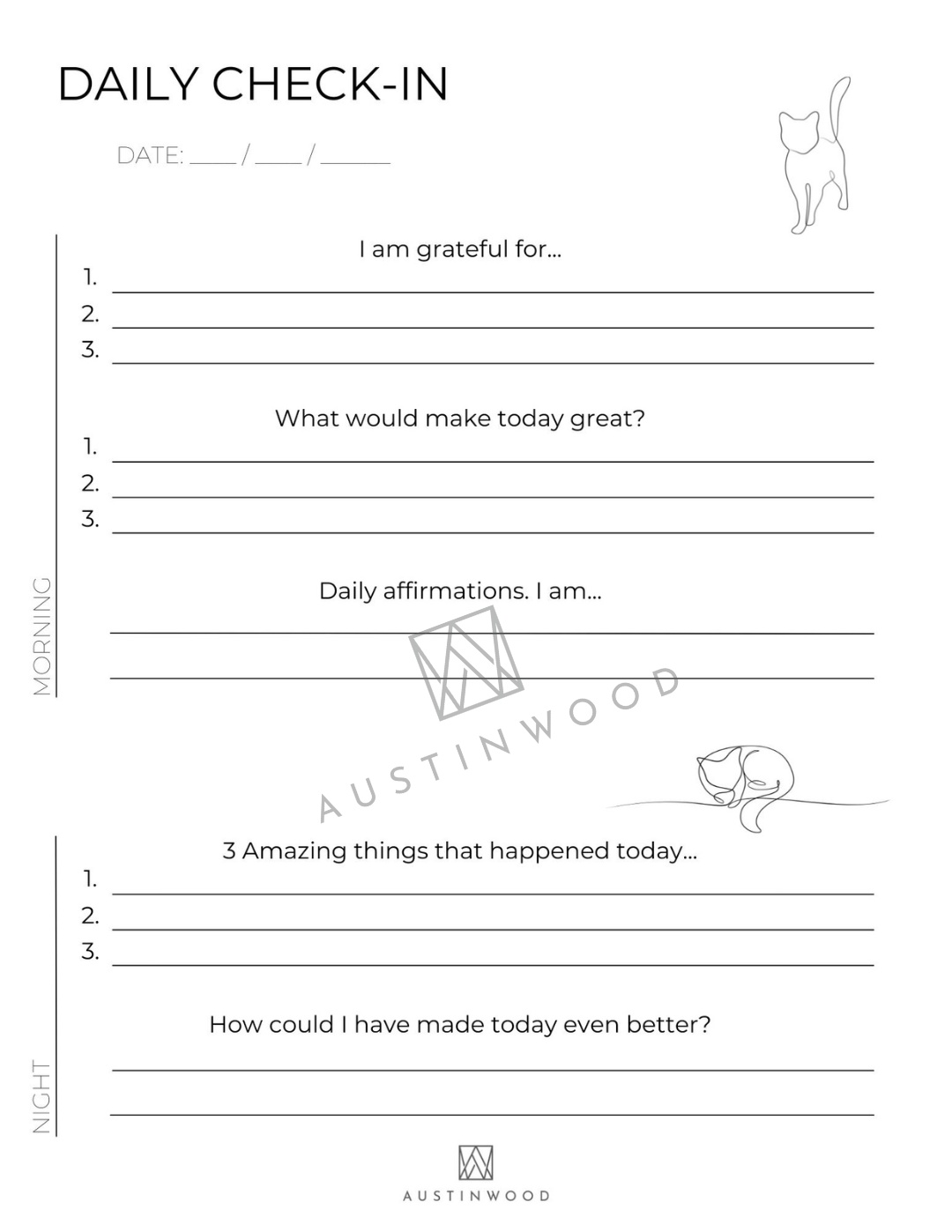 Daily Gratitude & Affirmation Journal