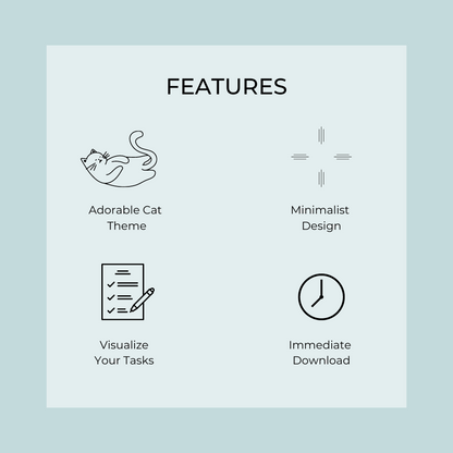 list minimalist- cat-themed digital