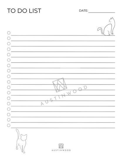 list minimalist- cat-themed digital