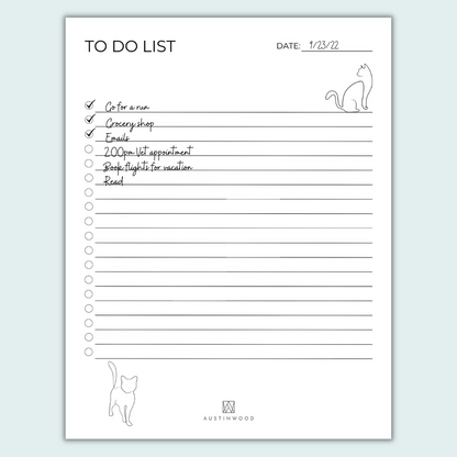 list minimalist- cat-themed digital