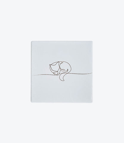 Minimalist Cat Pose Coasters